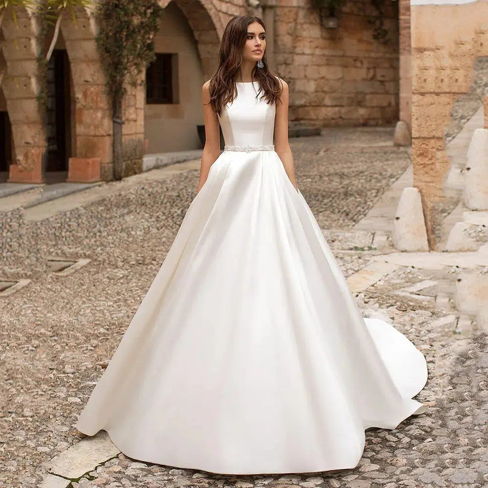 Robe de mariée satin princesse Maison Satin Paris MaisonSatinParis