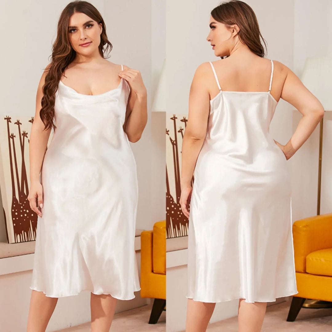 Robe nuisette satin blanche sale